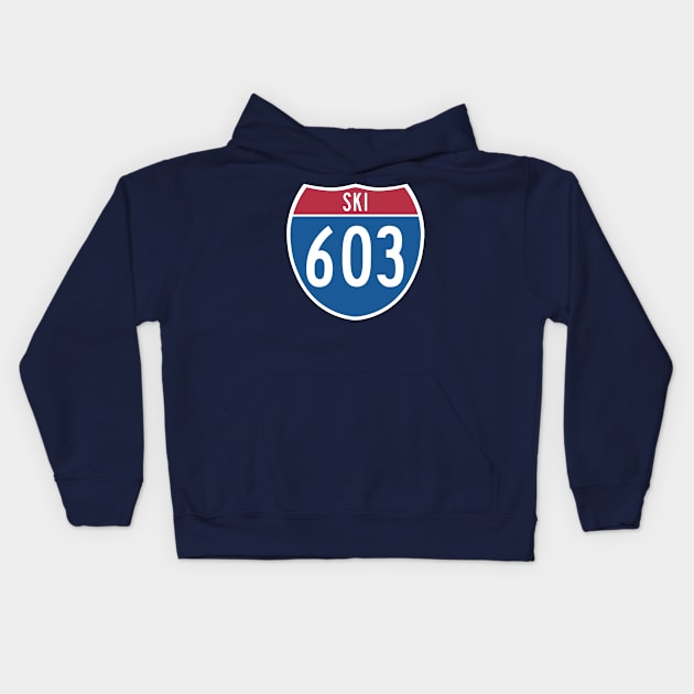 Ski New Hampshire Kids Hoodie by ChasingGnarnia